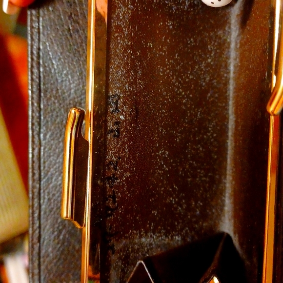 Large Vintage Burberry Check Gold-Clasp Wallet/ Clutch - Picture 6 of 7